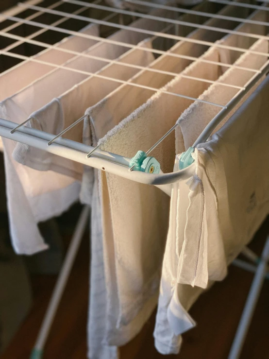 a pair of clothes hanging out to dry