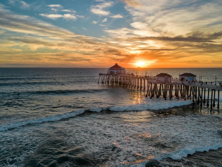 a pier that is next to the ocean