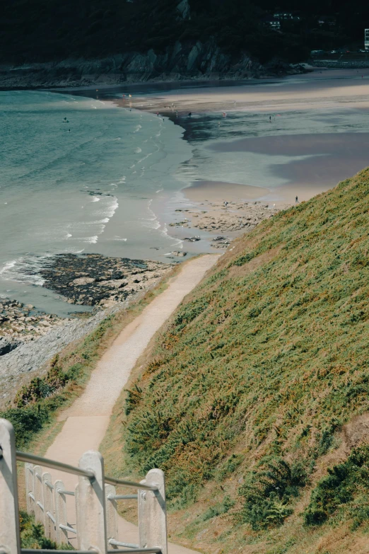 this is a view of an ocean and a beach