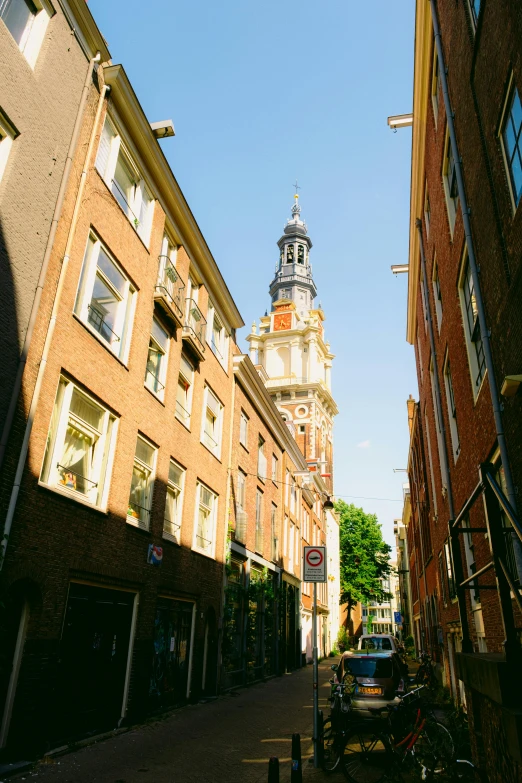 a building near another building on a street