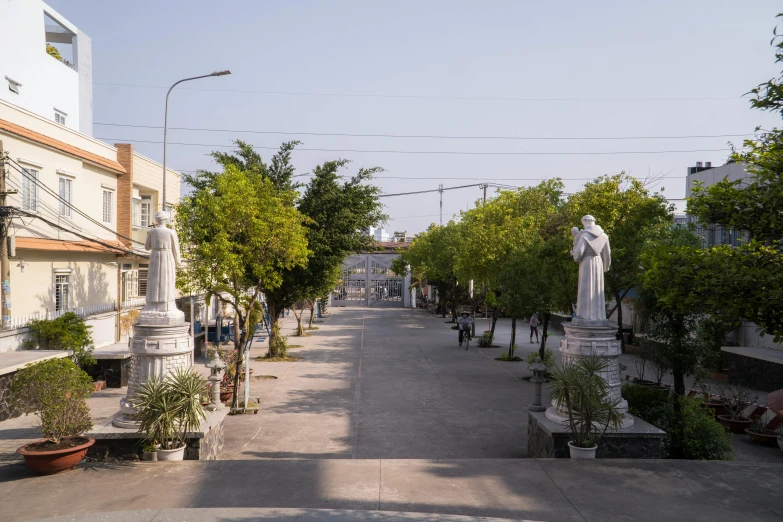 the city streets are quiet, but no cars can drive through them