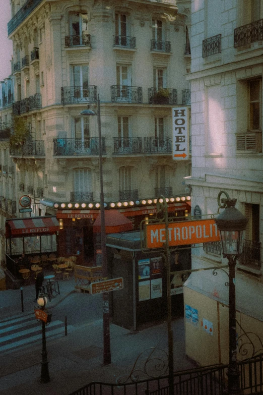 view of a busy street in an urban setting