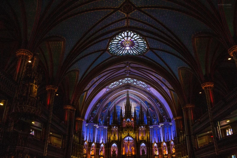 an image of a large cathedral in the darkness