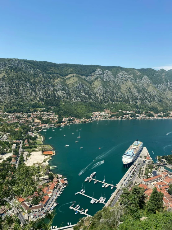 aerial view of boats on body of water