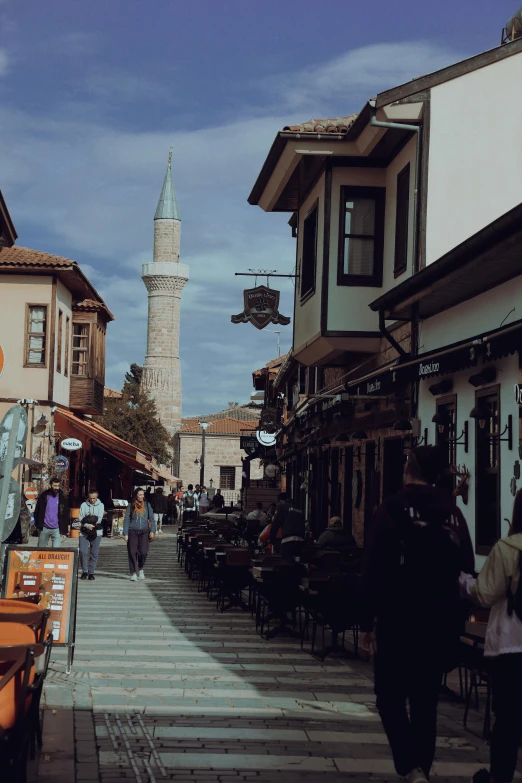 a po of a beautiful old city street