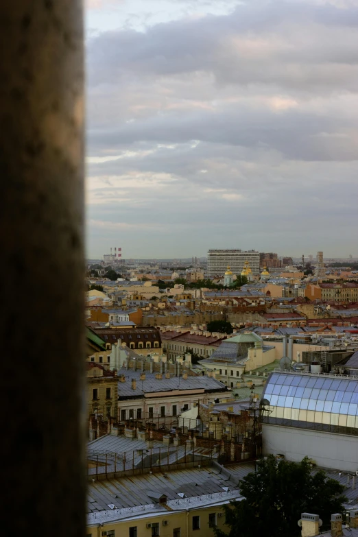 looking out over the city from above