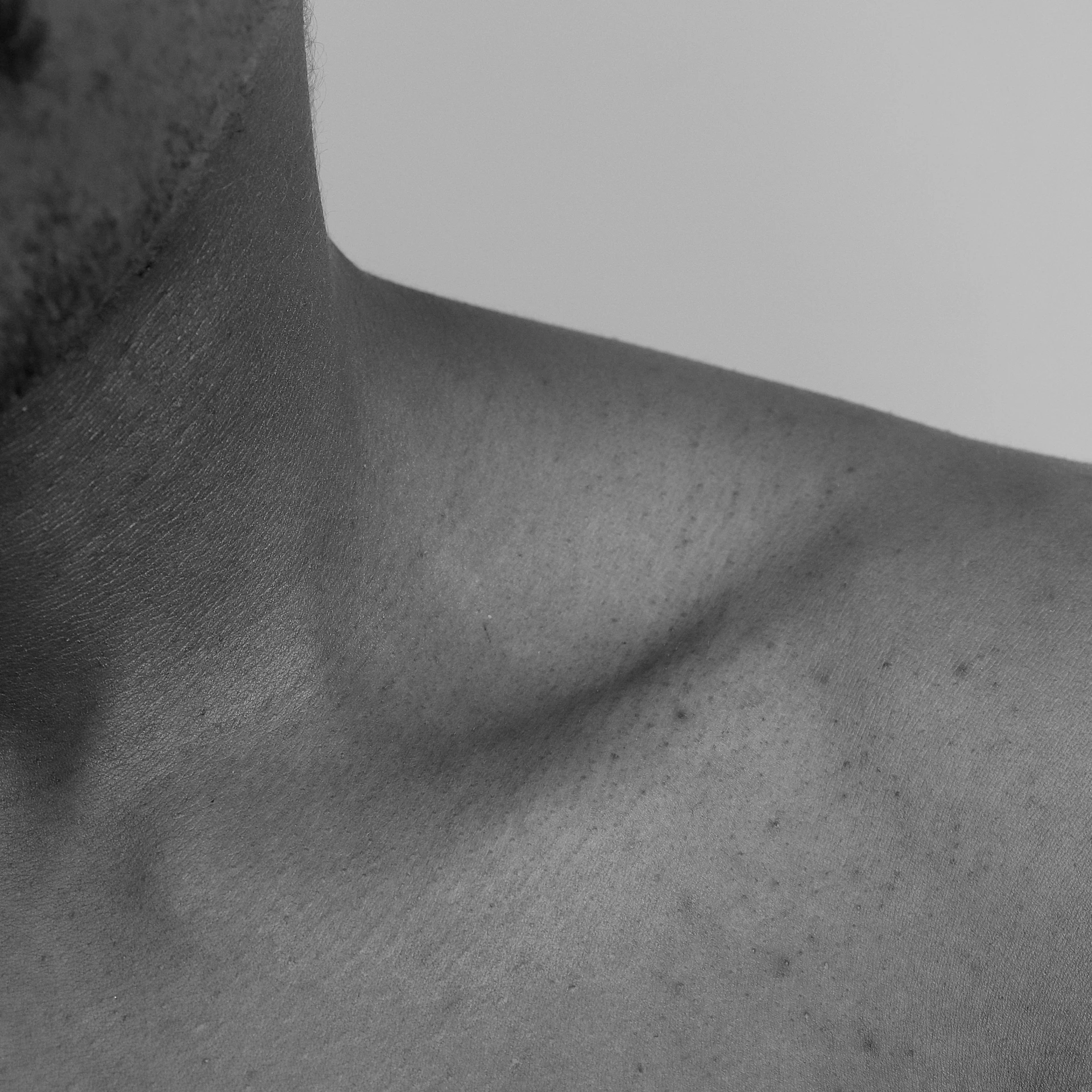 closeup s of chest showing a man with  on