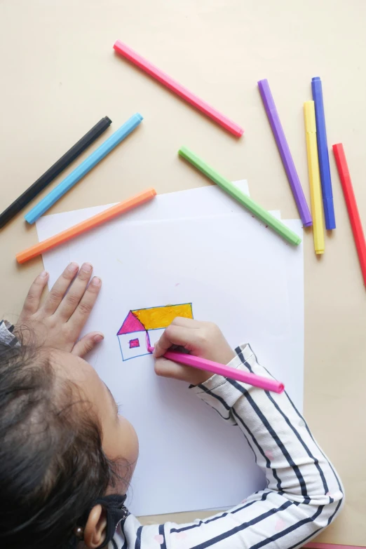 a  is making a colorful house