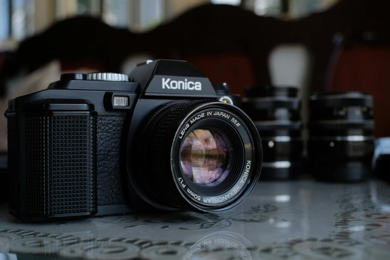 this is a komba digital camera on a table