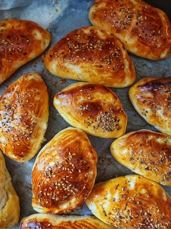 a plate filled with loaves of bread