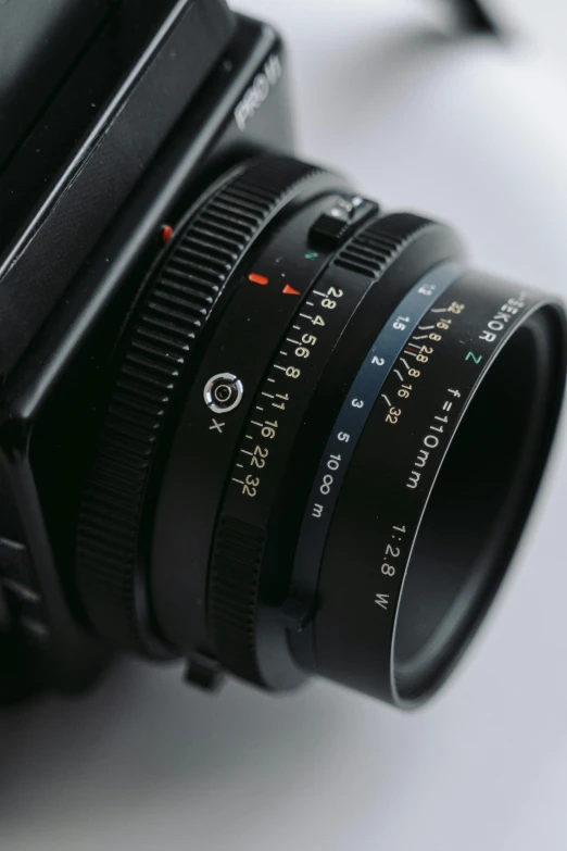 a close up view of a lens with one focus