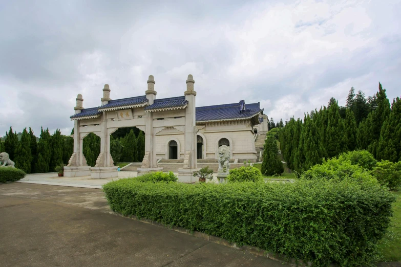 a large brick building with an intricate architecture