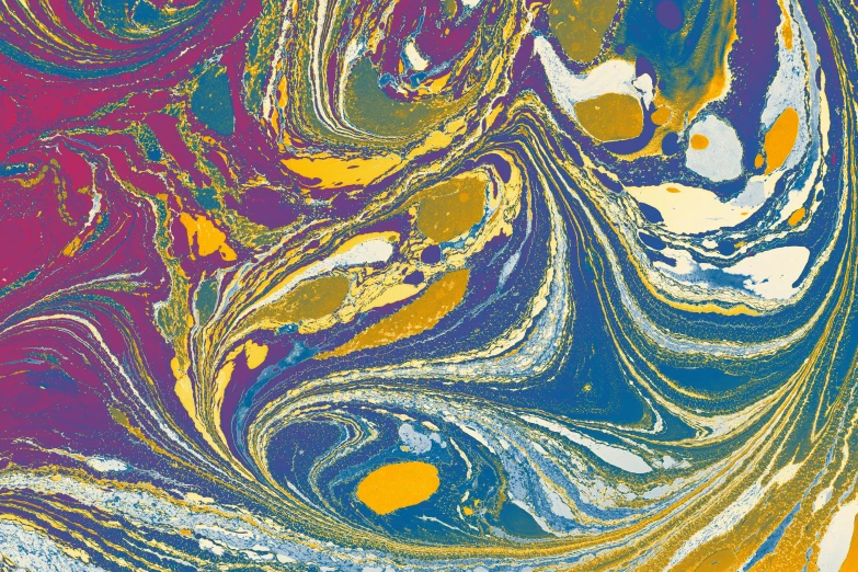 the color and movement of a painting, including swirls