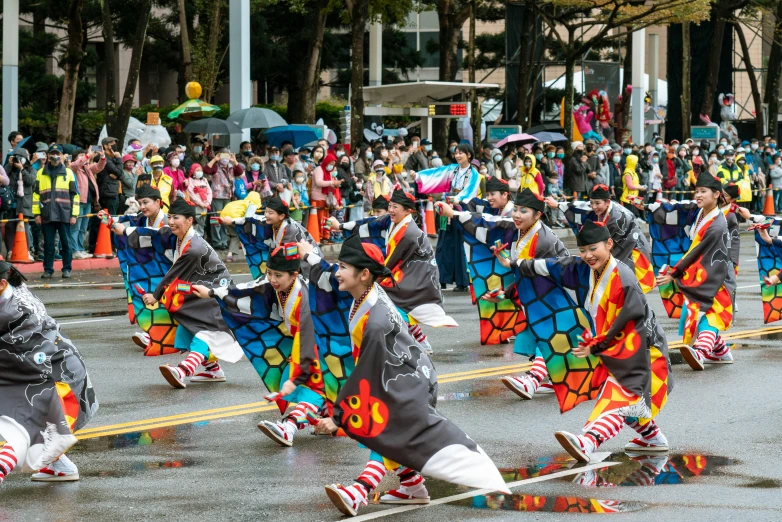 this is a parade with a large number of people