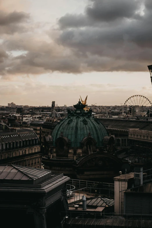 a large green dome sitting on top of a building