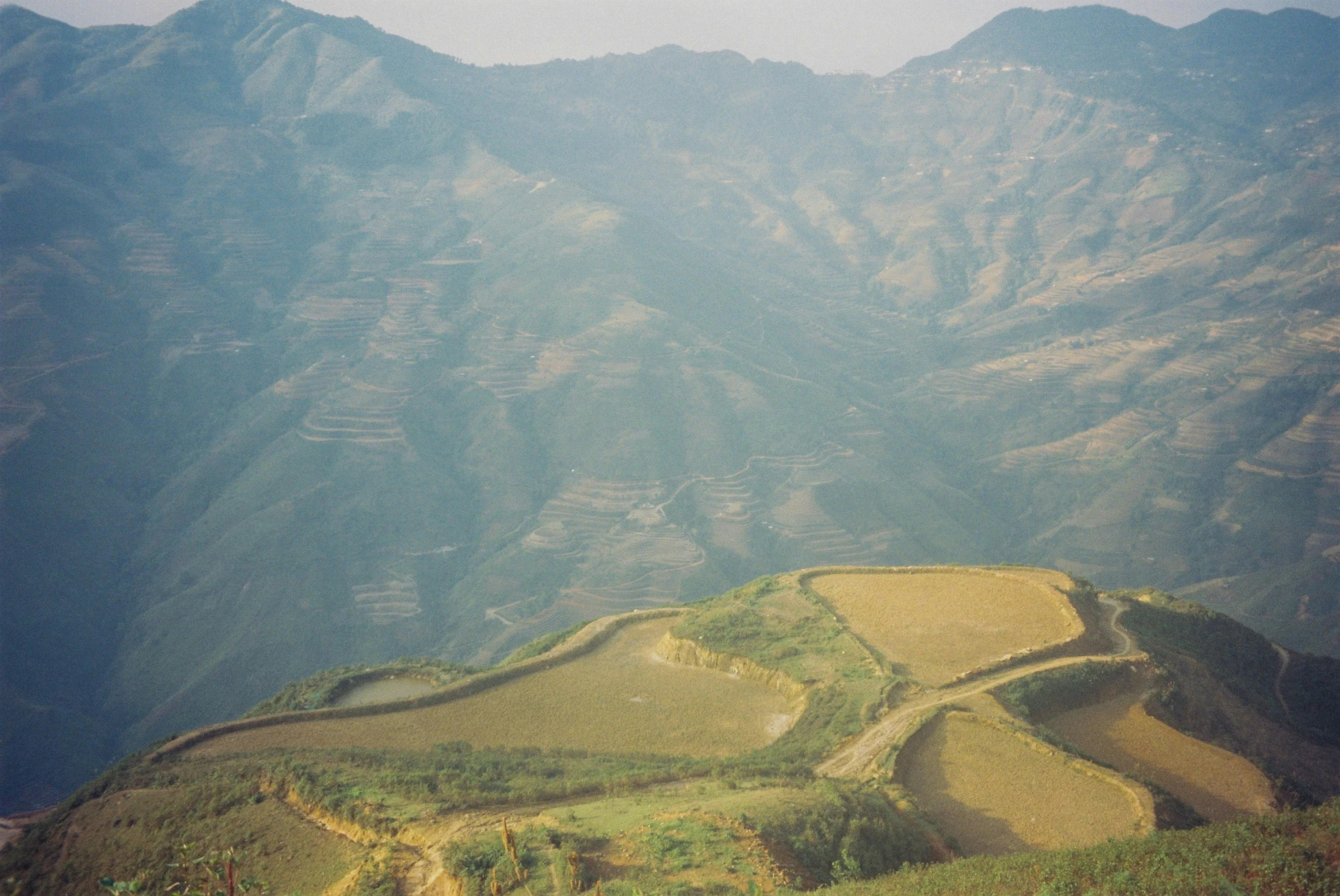 a scenic s of the landscape on a mountain range