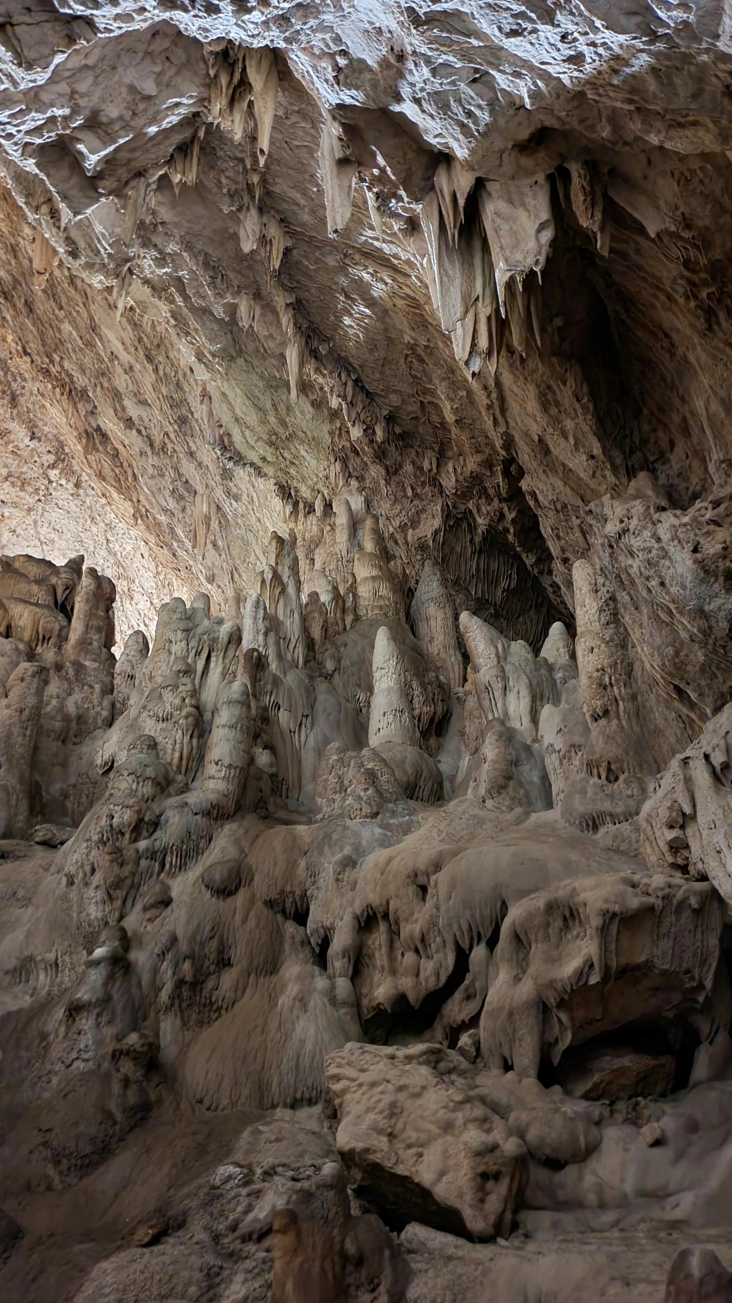 some very beautiful formations near rocks and snow