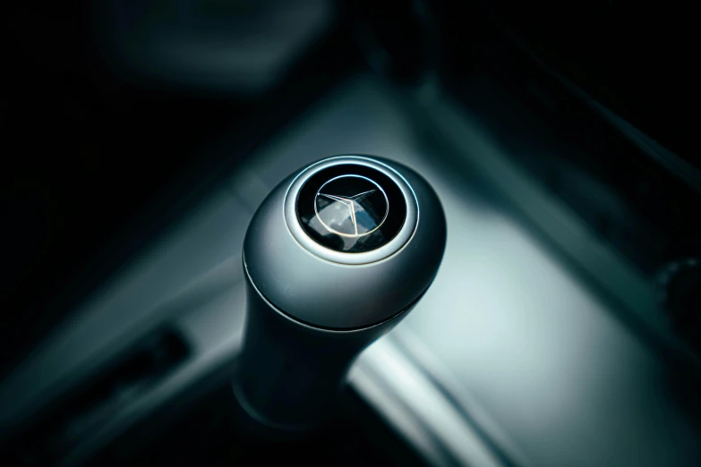 an auto gear lever from inside a vehicle