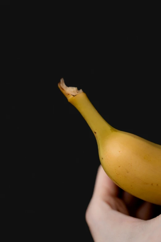 there is a banana that has been bitten