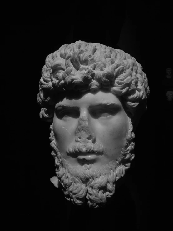 a bust of the ancient greek man