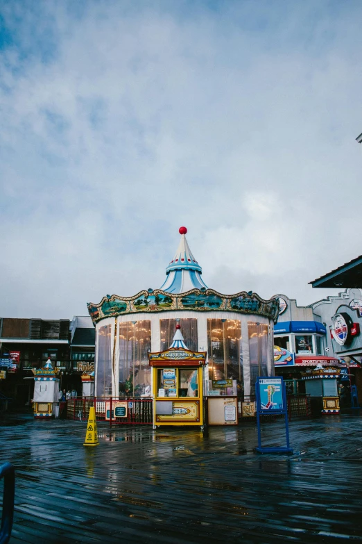 the boardwalk with an amut attraction at a fair