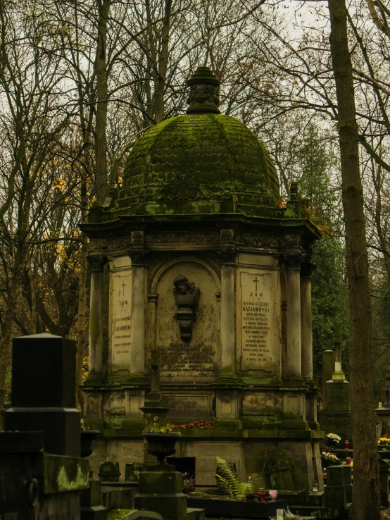 a po of an old looking cemetery with statues