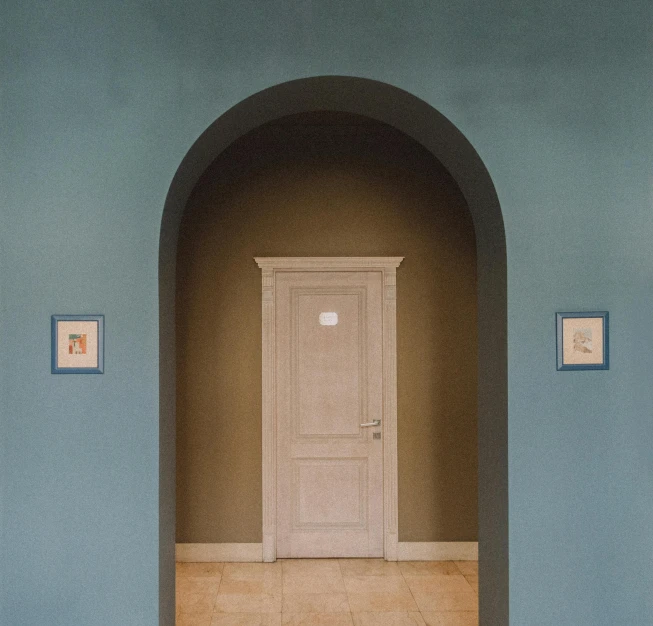 the wall in this room is painted blue