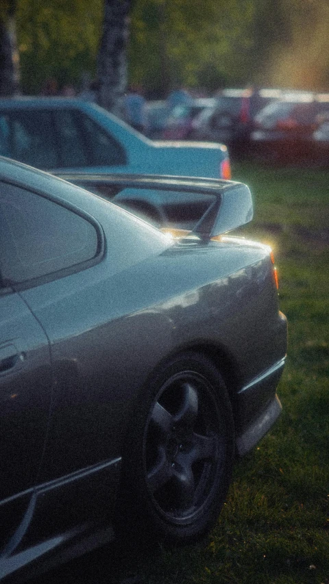 there is a cat standing near a parked car