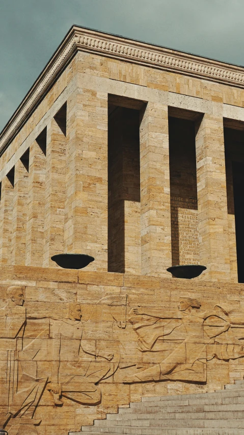 the wall of a building is made out of bricks