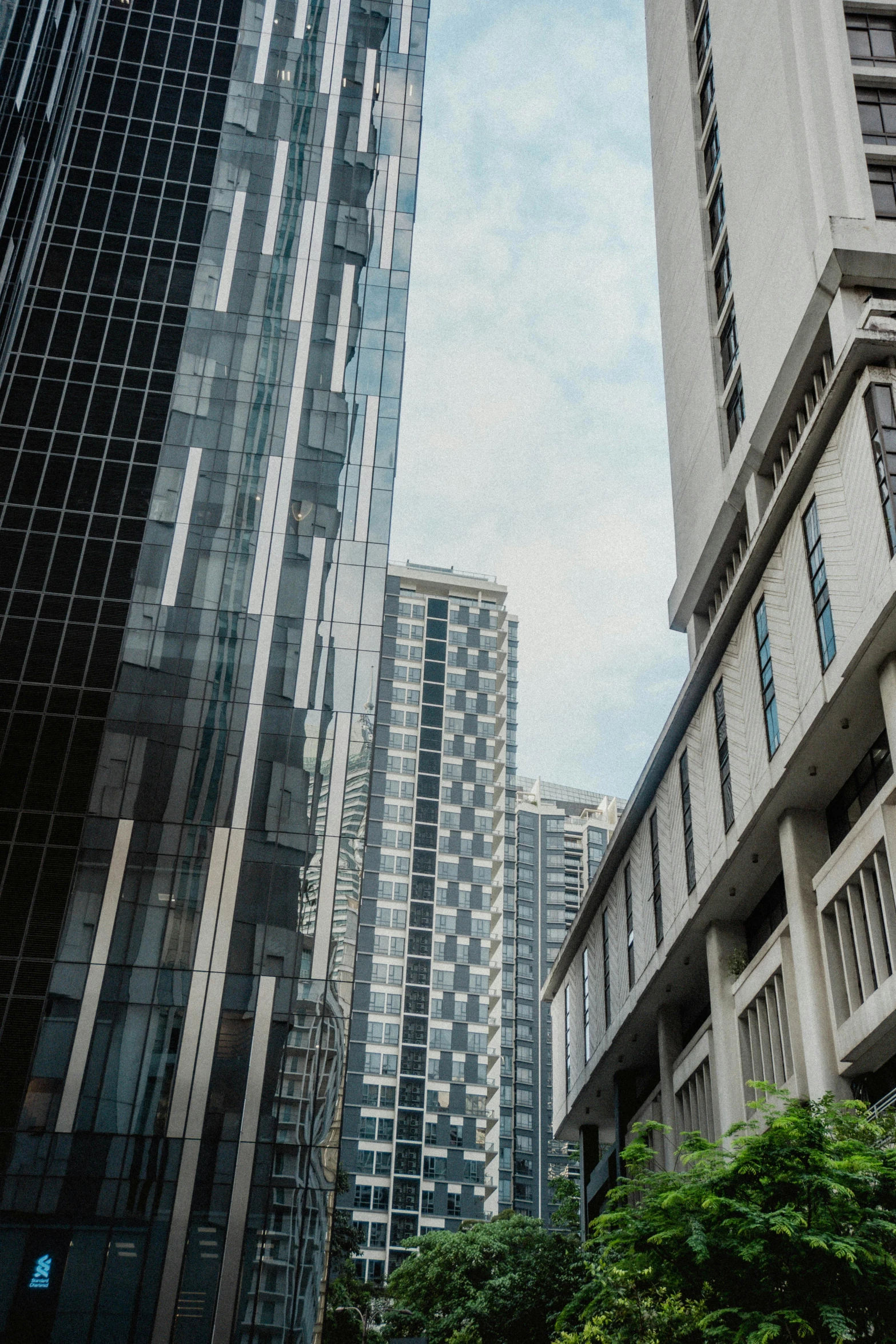 buildings line up along a large city street