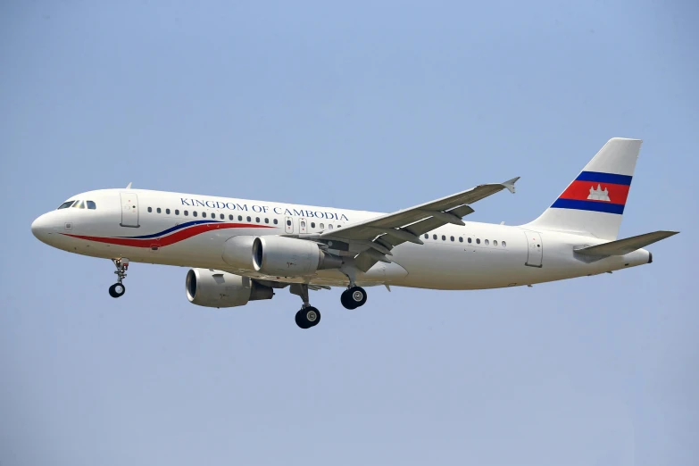 a passenger jet flying through the air on a clear day