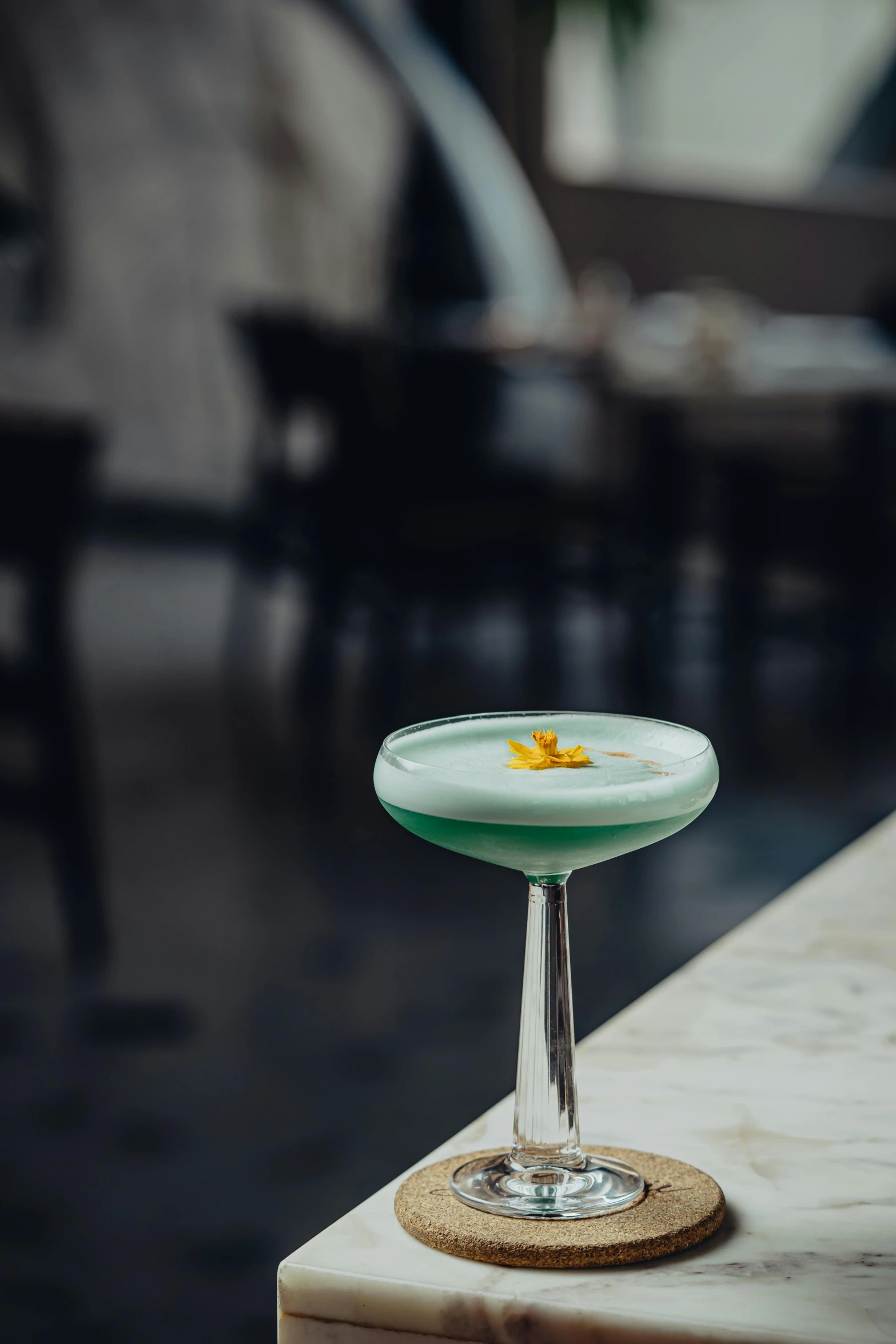 this is an image of a fancy green cocktail