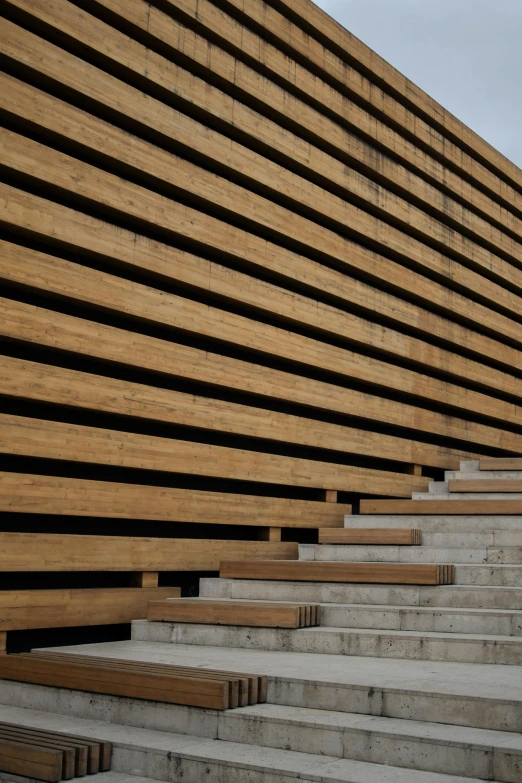 some steps in front of some wooden building