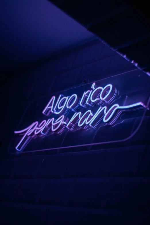 neon sign on the side of a building