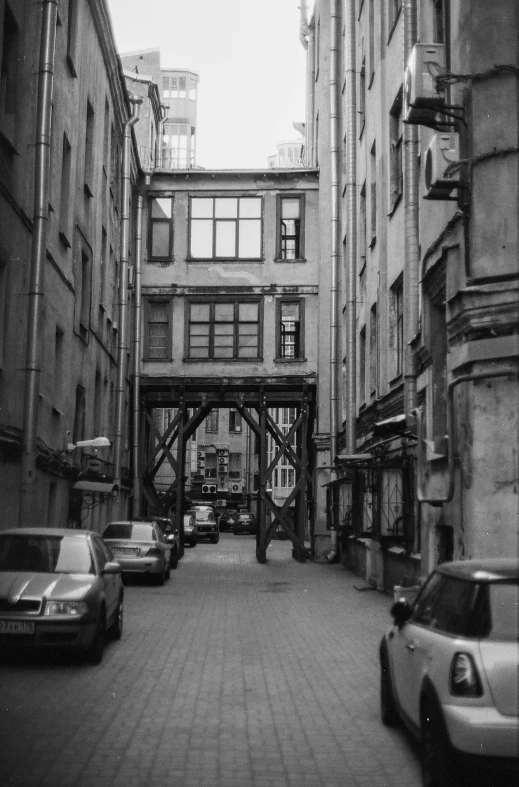 a view of a large tunnel way in a city