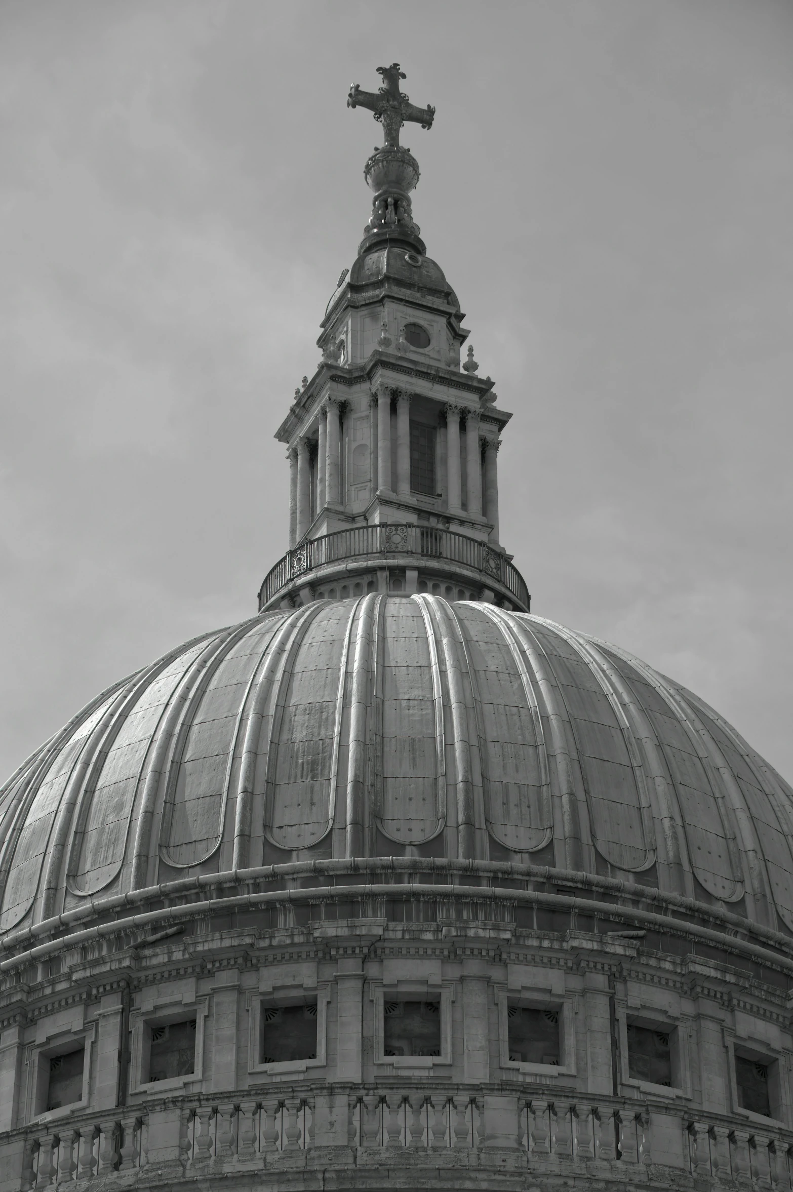 an old building with a cross on top