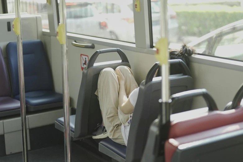 seats next to each other in a public transportation