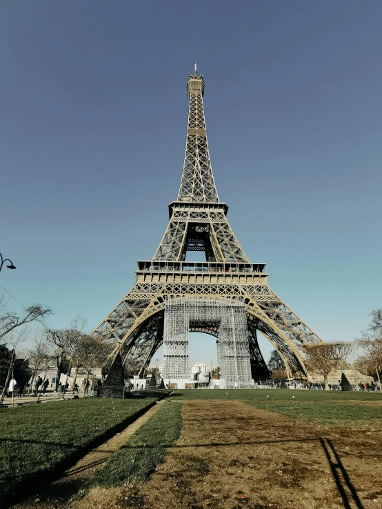 the eiffel tower has three floors built out of cardboard