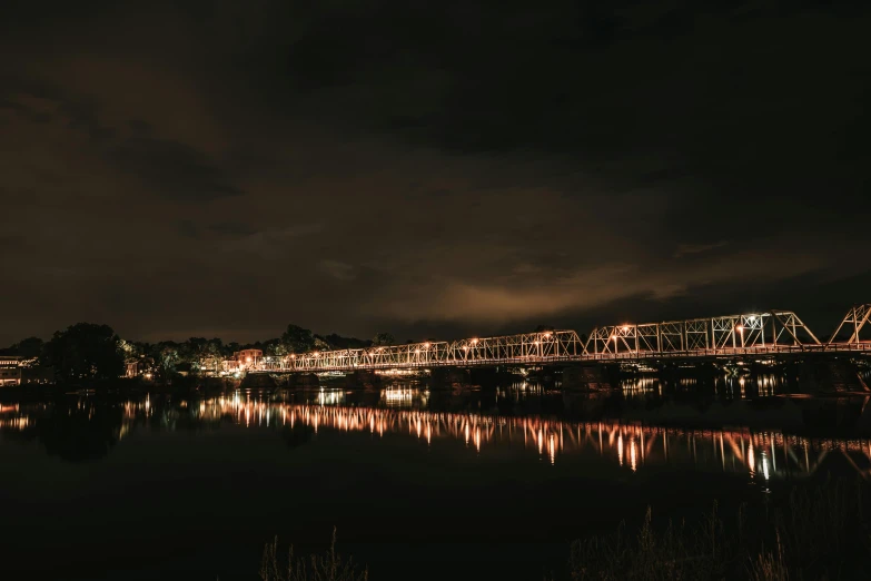 a full view of a bridge over the water