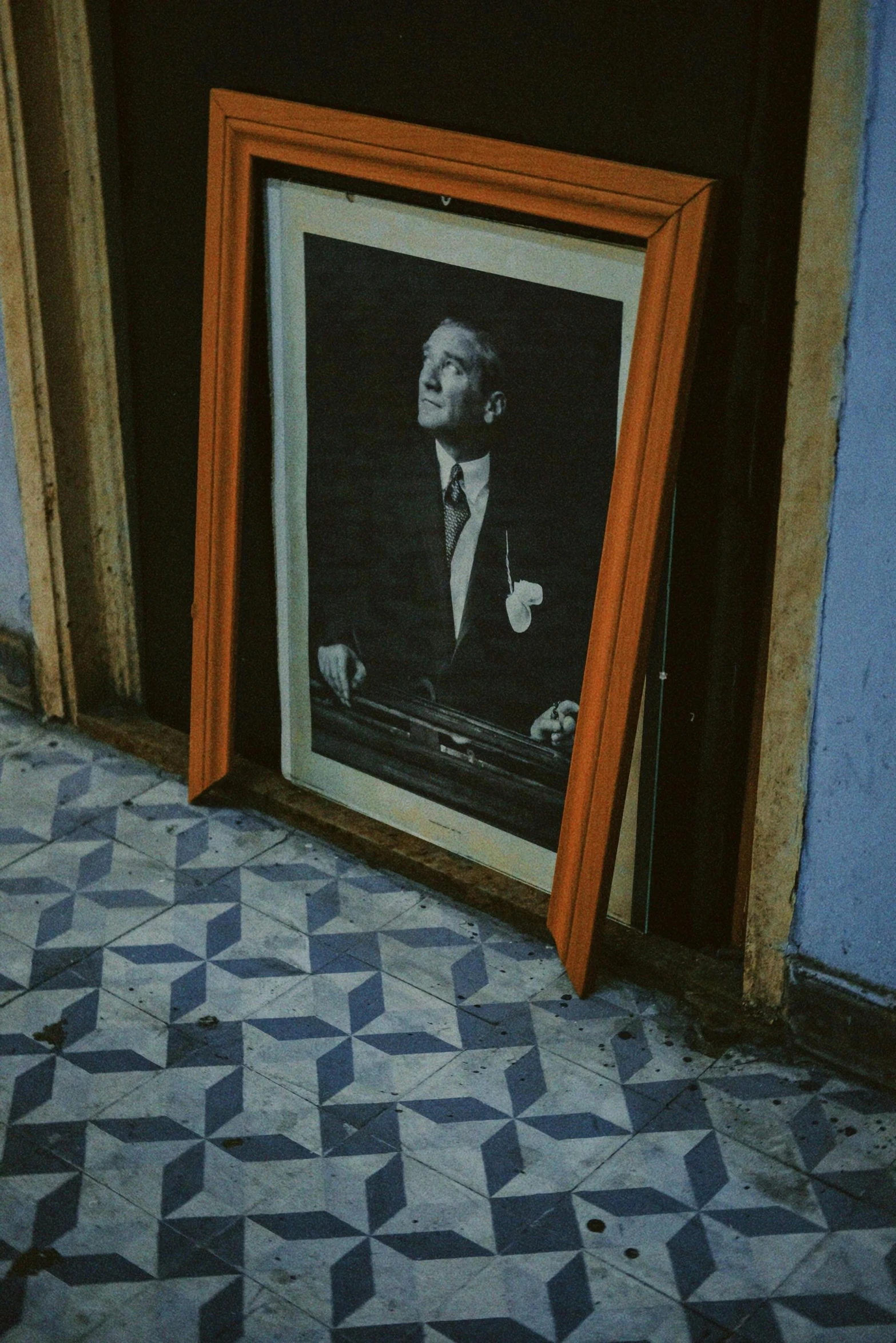 a painting of a man in a suit