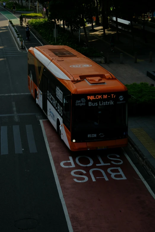 a bus that is on a city street