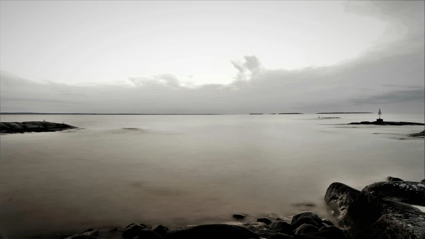 an image of a cloudy day at the beach