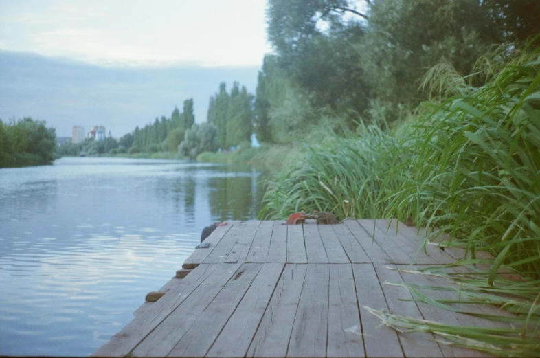 a dock next to some very nice water