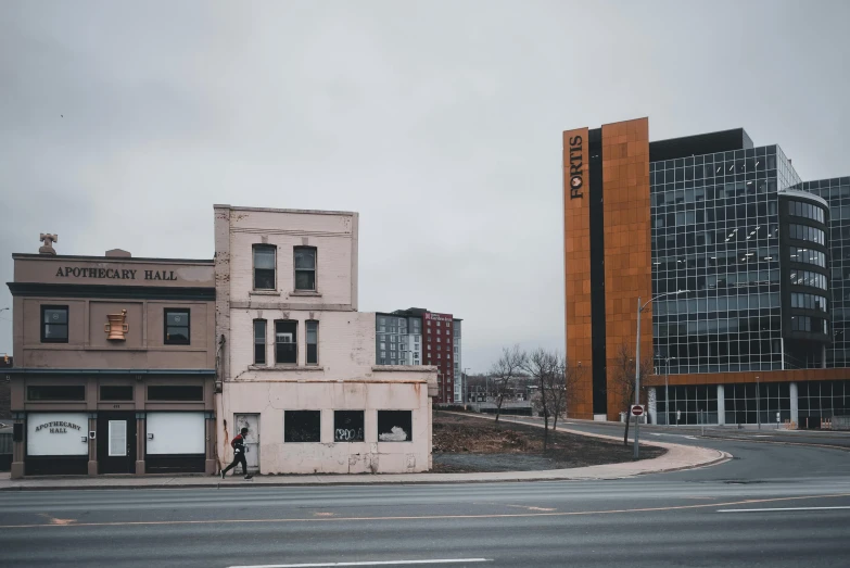 the abandoned buildings are in disrepair outside of the city