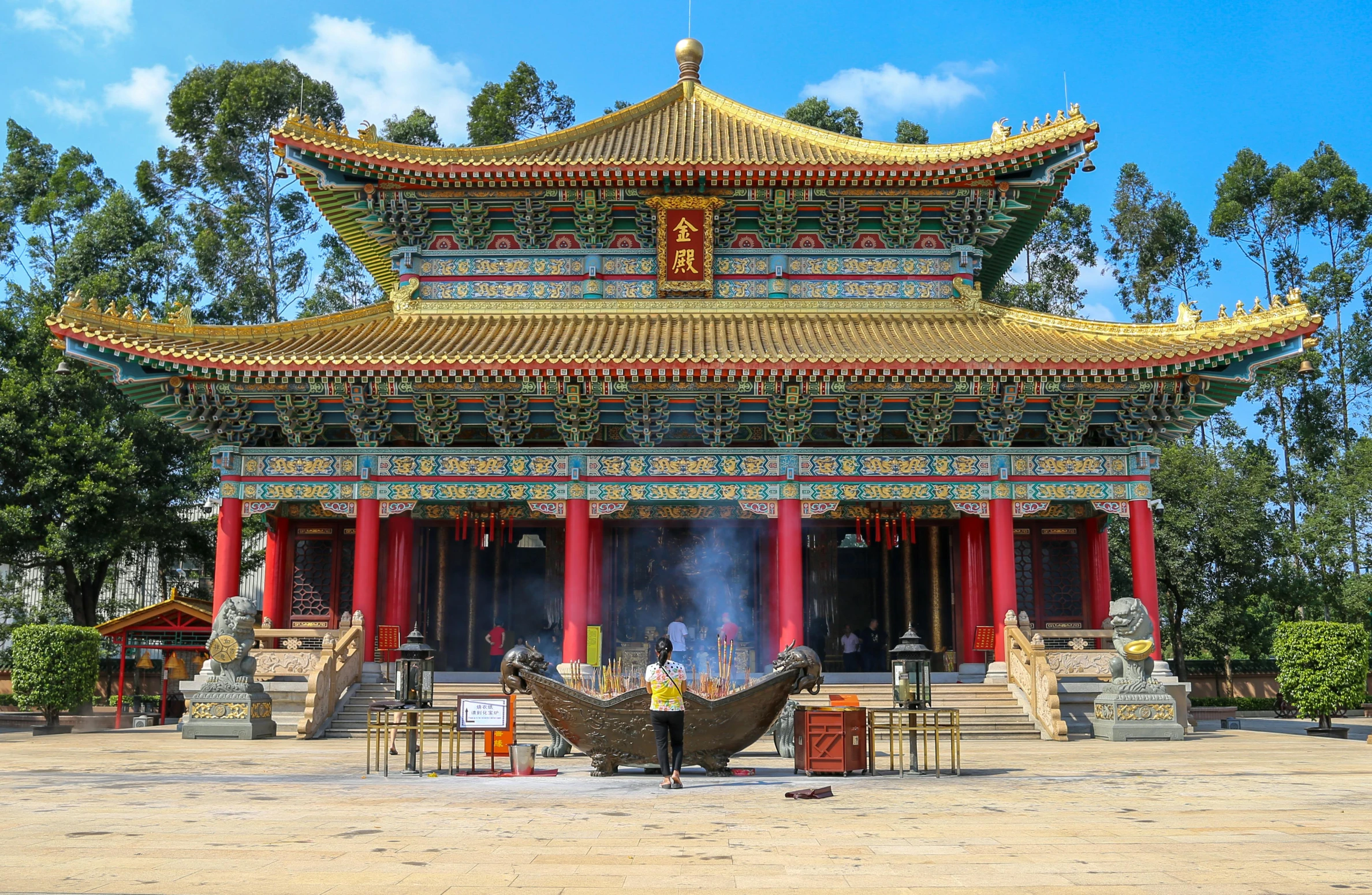 this is an oriental building with colorful decorations