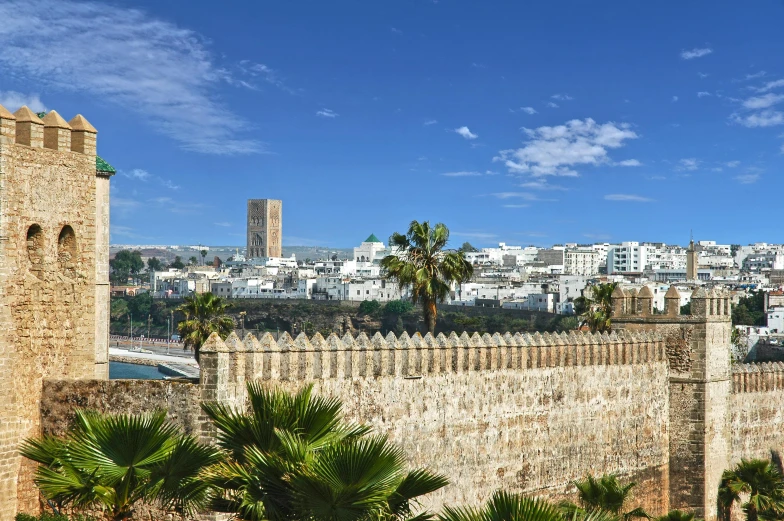 this is the view of barcelona from atop of castle walls