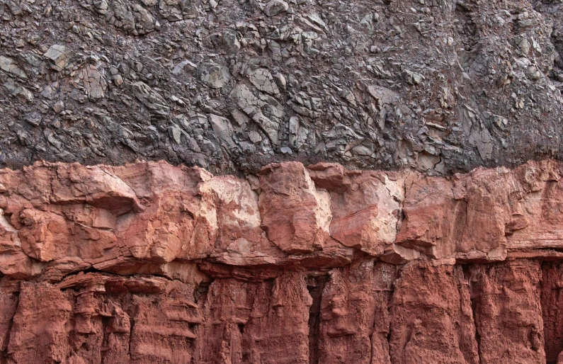 a close - up of the rock that has been eroded by weather