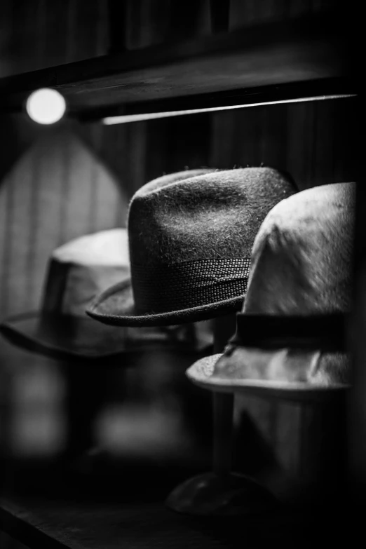 hats that are on top of a table