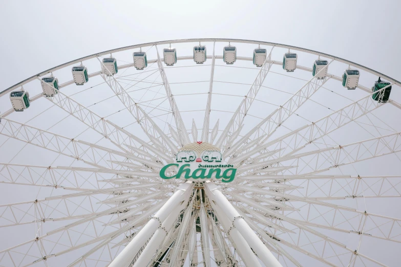 a giant ferris wheel with the words change on it
