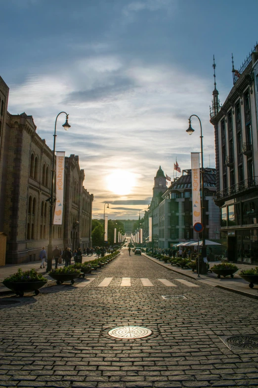 a long, narrow road that appears to be empty